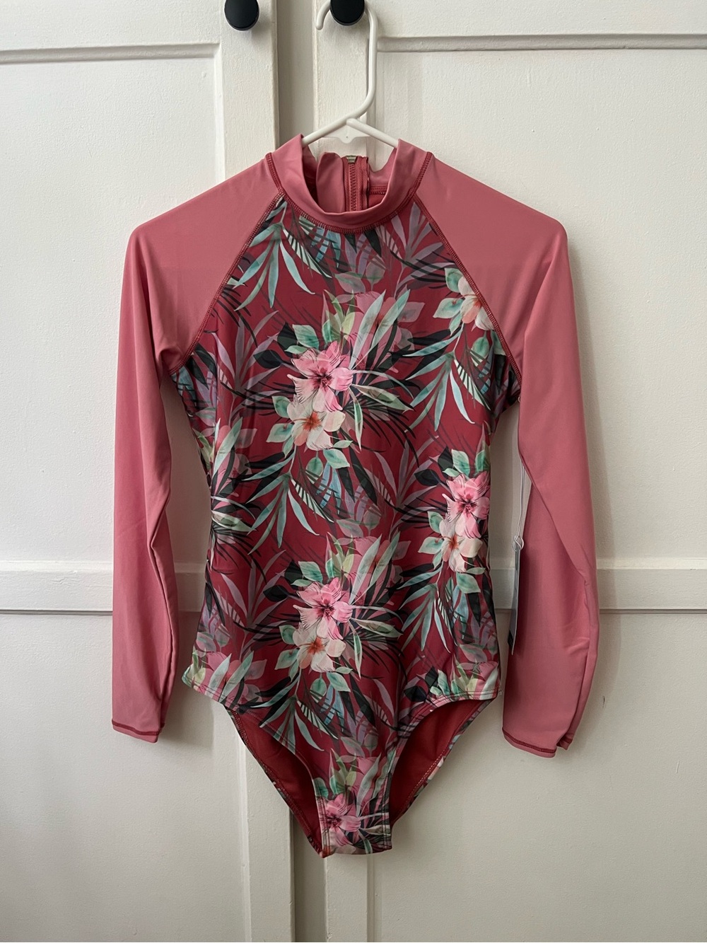 Kyodan Long-Sleeve Floral One-Piece Swimsuit Rashguard